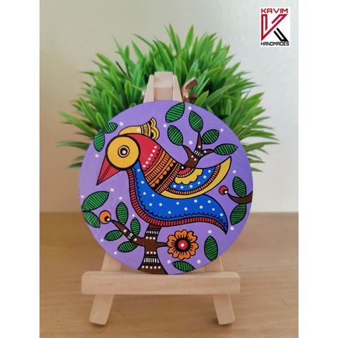 Diwali Board, Circular Canvas Painting, Madhubani Motifs, Aipan Art, Bamboo Painting, Gond Painting, Mirror Crafts, Pichwai Paintings, Madhubani Art