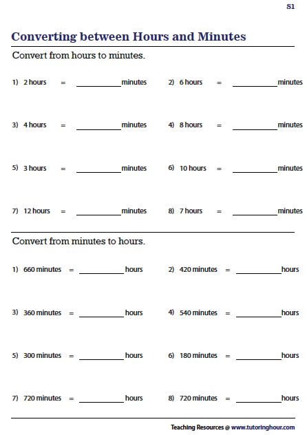 Hours To Minutes Conversion, Hours And Minutes Worksheet, Units Of Time, Time Conversion, Third Grade Math Activities, Math Classroom Posters, English Advanced, Mental Maths, Math Fact Worksheets