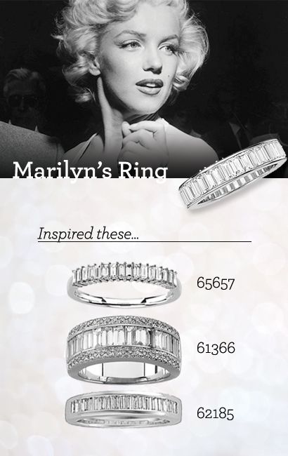 Inspiration: Marilyn Monroe's wedding ring #styleicon #rostjewelers Marilyn Monroe Ring, Marilyn Monroe Wedding, Wedding Idea, Happy Wedding, Im In Love, Marilyn Monroe, Style Icon, Ever After, Timeless Beauty