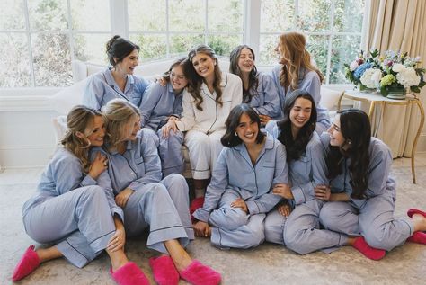 Bridesmaids PJs might not be necessary for your big day, but they sure are fun! 🎉💖 It’s all about those cozy moments with your girls before the whirlwind of ‘I do.’ From getting ready shots to slumber party vibes, matching PJs add an extra layer of joy to the celebration. ✨👯‍♀️ Bridesmaid Pajama Pictures, Bridesmaids Pjs, Getting Ready Shots, Bridesmaid Pjs, Bridesmaid Pyjamas, Matching Pjs, Cozy Moments, Slumber Party, Slumber Parties