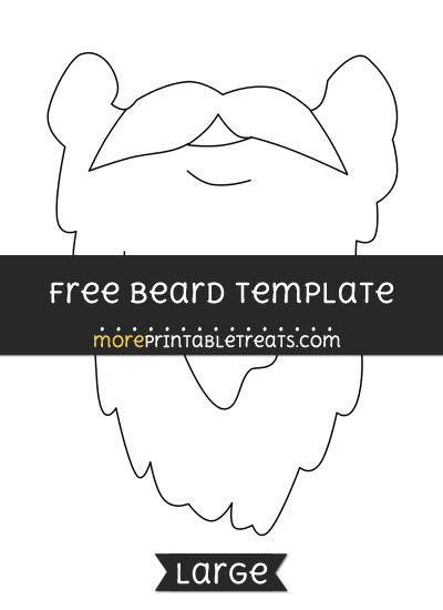 Free Beard Template - Large Beard Template Free Printable, Gnome Beard Pattern, Diy Beard Costume, Gnomes Noel, Felt Beard, Beard Template, Nativity Animals, Blackout Poetry Art, Pirate Beard