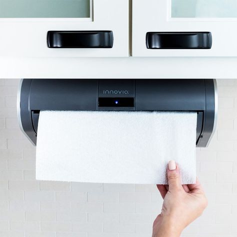 Innovia Touchless Paper Towel dispenser automatically retracts any unused towels Paper Towel Dispenser, Towel Dispenser, Sink Organizer, Sponge Holder, Creative Home Decor, Under Cabinet, Paper Towel Holder, Quick Cleaning, House Cleaning Tips