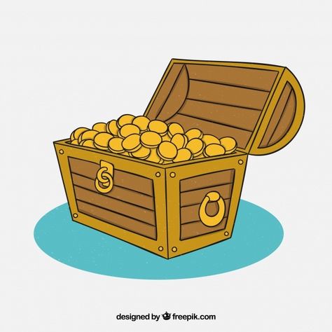 Cofre del tesoro de madera dibujado a ma... | Free Vector #Freepik #freevector #oro #mano #dinero #caja Wooden Treasure Chest, Bible Pictures, Class Projects, Painted Boxes, Treasure Boxes, Treasure Chest, Flat Design, Sea Creatures, Art Classes