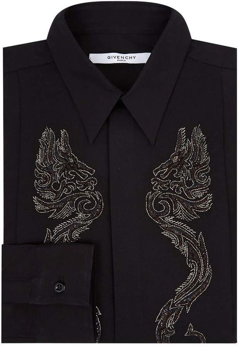 Givenchy Shirt Men, Mens Embroidery Shirts Design, Men Embroidery Shirts, Shirt Embroidery Men, Shirt Embroidery Ideas For Men, Party Wear Shirts For Men, Indian Marriage Dress, Masculine Accessories, Party Wear Shirts