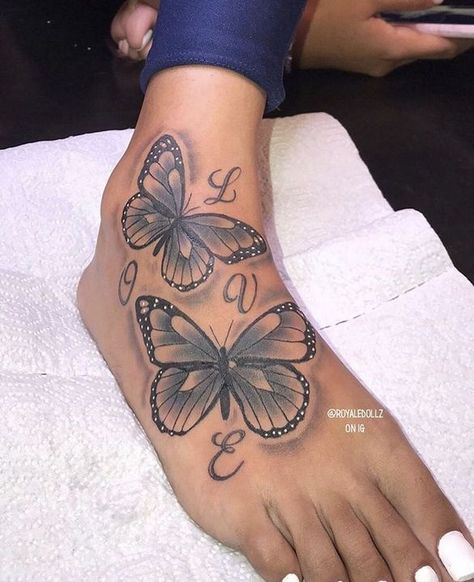 Pin on hand tattoos oo Forearm Tattoo Quotes, Cute Matching Tattoos, Foot Tattoos For Women, Black Girls With Tattoos, Tattoos For Black Skin, Pretty Tattoos For Women, Dope Tattoos For Women, Butterfly Tattoos, Stylist Tattoos