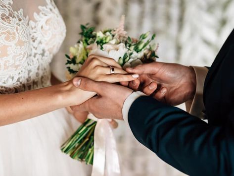 Looking for non-traditional wedding ceremony ideas? From unique flower arrangements to walking down the aisle together, we've got you covered. The post Non-Traditional Ceremony Ideas to Steal for Your Wedding Day appeared first on The Budget Savvy Bride - helping couples plan beautiful weddings on a budget they can actually afford!!. Ring Exchange Wording, Wedding Ring Exchange, Wedding Officiant Speech, Non Traditional Wedding Ring, Traditional Wedding Rings, Ring Exchange, Weddings By Color, Nontraditional Wedding, Wedding Officiant