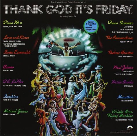 Thank God It's Friday by Various Artists: Amazon.co.uk: Music Thank God Its Friday, Friday Movie, Its Friday, Lindy Hop, Donna Summer, Disco Music, Paper Sleeves, Disco Dance, Music Album Covers