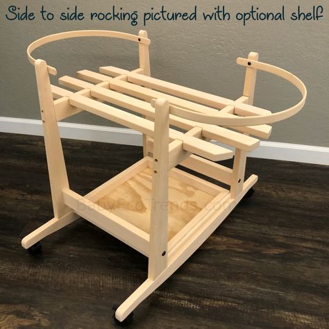 Moses Basket Stand Diy, Wood Bassinet, Restauration Hardware, Moses Basket Stand, Baby Moses Basket, Baby Baskets, Usa Baby, Baby Sewing Projects, Baby Advice