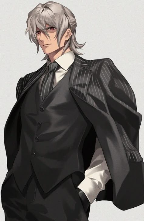 Antonio Salieri, Anime Suit, Wrinkled Clothes, My Fantasy World, Modern Fantasy, Fate Grand Order, Black Suit, Anime Oc, Dnd Characters