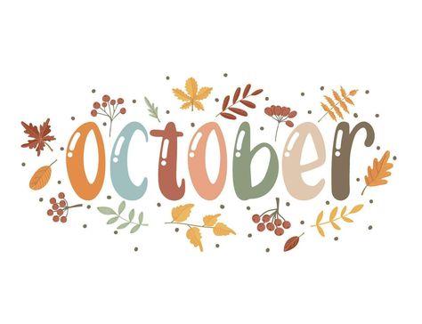 October Aesthetic Month, Fall Background Laptop, Fall Hand Lettering, October Lettering, October Clipart, Macbook Backgrounds, Fall App Icons, Creative Photography Logo, Ipad Widgets