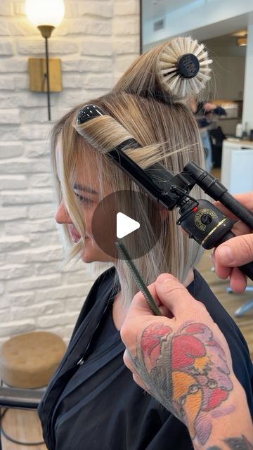 How To Curl A Bob With A Curling Iron, Curling Tutorials For Medium Hair, How To Back Comb Hair For Volume, How To Get Lift At Crown Of Hair, Crown Volume Hair, Velcro Rollers Tutorial, Curling A Bob Haircut, Thick Shoulder Length Hair, Face Lock