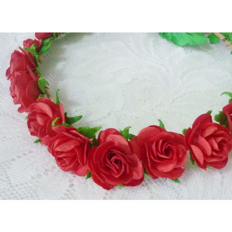 Red Rose Crown, Red Rose Headband, Red Flower Crown, Hair Accessories Red, Leaf Headpiece, Rose Flower Crown, Rose Leaf, Rose Crown, Flower Crown Headband