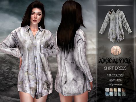 Sims Shirts, Homeless Clothes, Sims Tops, Poor Clothes, Apocalypse Clothing, Sims 4 Clothing Sets, Zombie Clothes, Survival Clothing, Sims 4 Black Hair