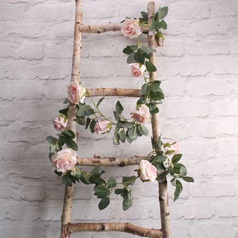 Pink Rose Garland, Flower Garland Wedding, Artificial Garland, Rose Garland, Rose Vines, Vine Wall, Light Pink Rose, Pink Rose Flower, Balloon Banner