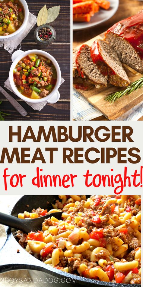 What To Make With Hamburger, Hamburger Soup Crockpot, Slow Cooker Hamburger Soup, Hamburger Meat Casseroles, Hearty Chili Recipe, Italian Soup Recipes, Recipes Using Ground Beef, Meatloaf Dinner, Best Meals