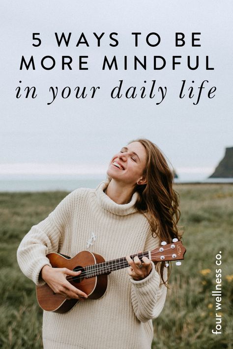 5 ways to be more mindful, when you don’t like meditation // Four Wellness Co. // Wellness tips for healthy living. Want to be more mindful during your day, but aren’t the biggest fan of meditation? Click for way to be more mindful in your daily life | Mindfulness | Intentional Living | Four Wellness Co. #mindfulness #meditation #wellness #mindfulliving Mindfulness Strategies, Guided Imagery Scripts, Mind Wellness, Better Everyday, Be More Mindful, Mindfulness For Kids, Meditation For Beginners, Mindfulness Activities, Mental Wellbeing