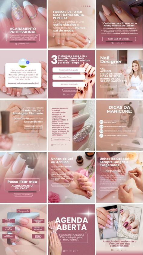 Social Media Design | Media Design Ideas Nail Art Instagram Post, Nail Salon Social Media Posts, Nails Social Media Design, Nail Feed Instagram, Template Instagram Post Design, Nail Social Media Posts, Nails Post Instagram, Nail Instagram Feed, Nails Graphic Design