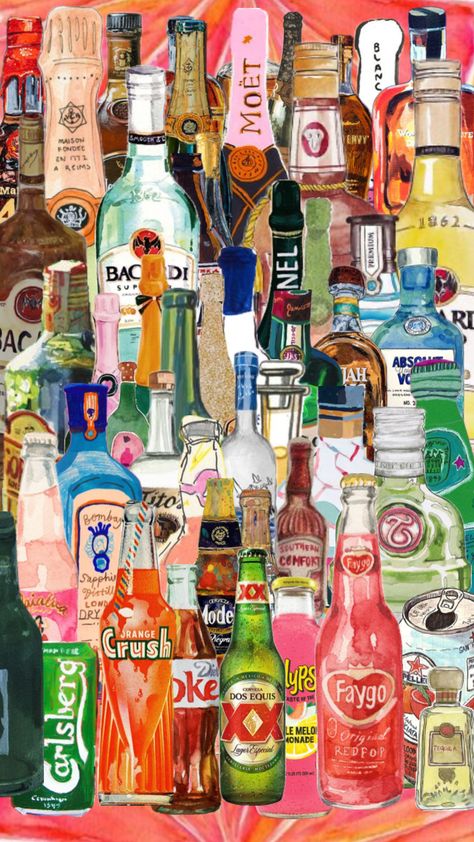 Alcohol, Liquor, Spirits, Beer, Champagne, Wine, Bar, Can, Bottle, Pint - Shuffles Digital Collage Wine Bar, Digital Collage, Liquor, Champagne, Beer, Wine, Energy, Collage, Bar