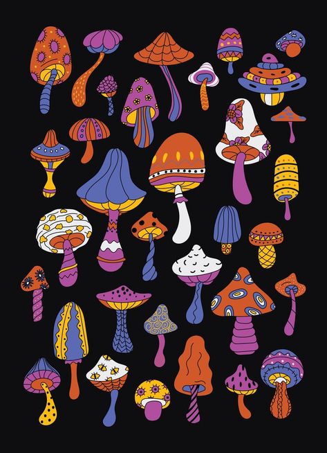 Forest Mushrooms, Forest Drawing, Mushroom Drawing, Magic Mushroom, Magic Forest, A White Background, Phone Backgrounds, Art Inspo, Eye Candy