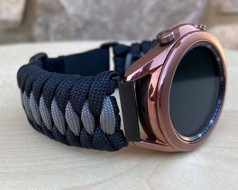 Samsung Galaxy Watch 3 Band, Samsung Galaxy Watch 3/41mm, Samsung Galaxy Watch 3/45mm, 550 Paracord Watch Band. Paracord Watch, Handmade Watch Bands, Galaxy Watch 5, Custom Strap, Veteran Owned Business, Apple Watch Accessories, Watch Ultra, Samsung Galaxy Watch, 550 Paracord