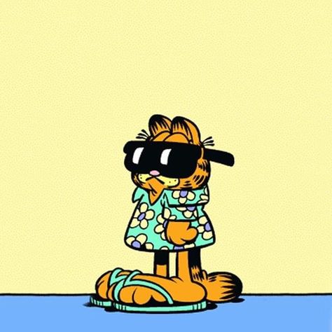 Summer Garfield, Garfield Poster, Garfield Pfp, Pfp Twitter, Pfp Character, Twitter Pfp, Garfield Wallpaper, Garfield Pictures, Garfield Images