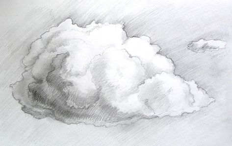 Sketch Cloud, Cloud Artwork, Sketchbook Challenge, Watercolor Clouds, Cool Pencil Drawings, Pencil Drawings Easy, Cloud Art, Cloud Drawing, Cloud Painting