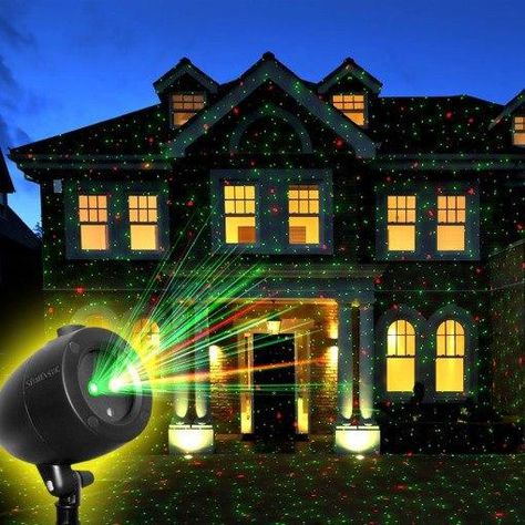 StarTastic Laser Light Projector Laser Christmas Lights, Christmas Light Projector, Laser Lights Projector, Landscape Spotlights, Outdoor Projector, Christmas Landscape, Star Shower, Light Projector, Laser Light