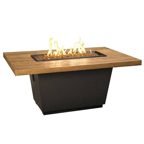 Transform Your Yard With a Rectangular Fire Pit Rectangular Gas Fire Pit, Reclaimed Wood Table Top, Reclaimed Wood Table, Gas Fire Pit Table, Concrete Color, Fire Bowls, Fire Glass, Fire Table, Sun Valley