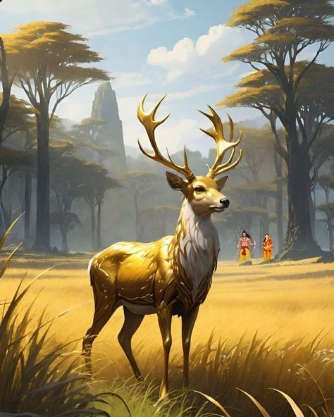 Wallpapers Nature, Golden Deer, Base Image, Fabric Bolts, Medieval Fantasy, The Golden, Krishna, Deer, Spirituality