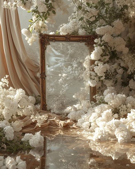 Dreamy Astethic, White Cottagecore Aesthetic, Ethereal Office, Ethereal Kingdom Aesthetic, Fairytale Storybook Aesthetic, Dreamers Aesthetic, Cream And White Wedding, Ethereal Aesthetic Wedding, White Ethereal Aesthetic