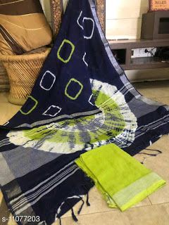 Cotton Sarees Handloom, Sarees For Girls, Chanderi Saree, Bagru Print, Linen Saree, Clothing Sites, Designer Blouse Patterns, Saree Fabric, Jacquard Pattern