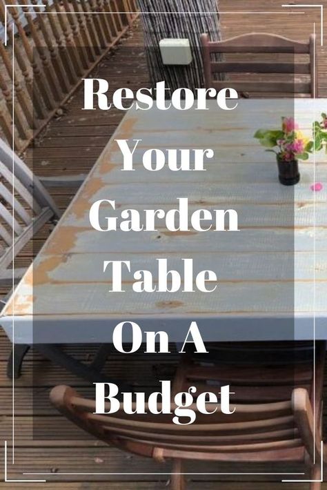 Outside Farm Table Patio, Rustic Garden Table, Distressed Wood Garden Table, Reclaimed Outdoor Table, Outdoor Barn Table, Rustic Outdoor Table Lowe's, Brick Room, Geometric Tray, End Table Makeover