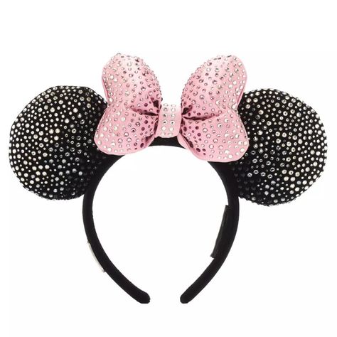 $450 Disney100 Swarovski Crystal Minnie Ear Headband Now Available at Walt Disney World - WDW News Today Minnie Ears Headband, Minnie Mouse Ears Headband, Cinch Bag, Engraved Plaque, Mouse Ears Headband, Velvet Interiors, Disney Addict, Ears Headband, Minnie Mouse Ears