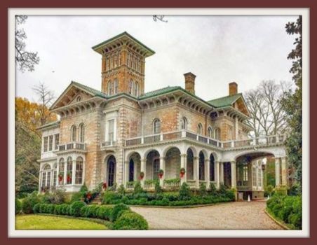 Solve Grand Manison jigsaw puzzle online with 63 pieces Majestic Houses, Italianate Architecture, Victorian Era Homes, Manor Homes, Victorian Exterior, Mansion Exterior, Vintage Homes, Old Mansions, Victorian Mansions