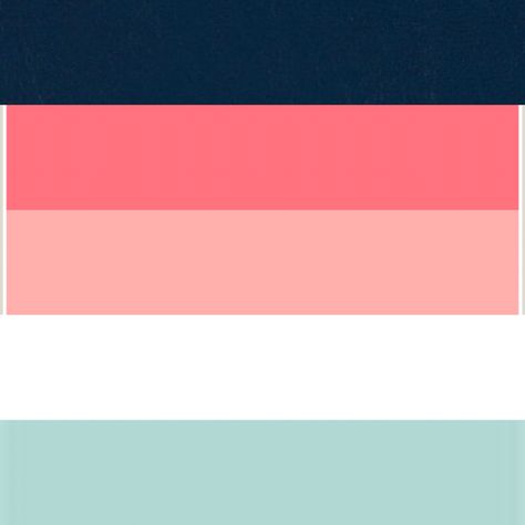 GIRL nursery colors. Navy, coral, pink, white, and minty blue. Girl Nursery Colors, Nursery Colors, Big Girl Rooms, Baby Time, Colour Schemes, Pride Flags, Kids' Room