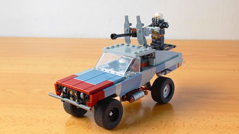 Lego Mad Max Cars, Lego Apocalypse Vehicles, Lego Wasteland, Lego Dieselpunk, Army Lego, Valiant Charger, Lego Mechanics, Lego Apocalypse, Art Pulp Fiction