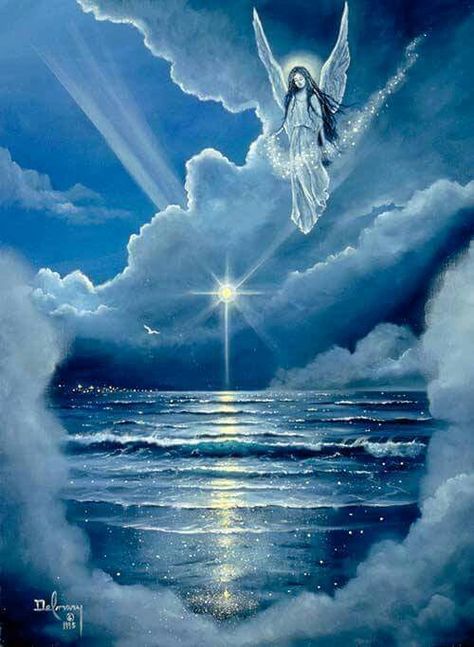 Align with the Heavens and the Earth.  Your heart is the bridge between dimensions . . . open it. Heaven Pictures, Angel Clouds, I Believe In Angels, Angel Artwork, Angel Images, Angelic Realm, Angels Among Us, Angel Painting, Angels In Heaven