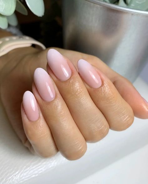 23+ Must-Try French Ombre Nails (2024) - DrExplains Ombré French Tip Round, Ombre Ideas Nails, Ombre Oval Acrylic Nails, Ombre Pink Almond Nails, Light Pink Ombre Nails Almond, Ombre Biab Nails, Balayage Nails Ombre, Ombre French Manicure, Nail Designs Ombre