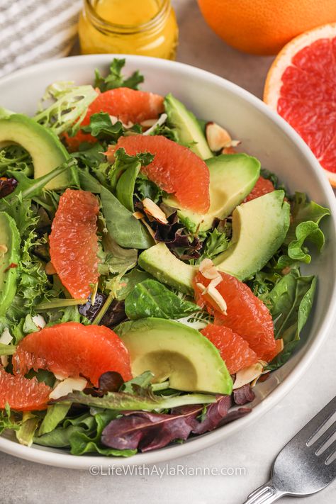 Grapefruit Salad with avocado Grapefruit Salad Dressing, Beet And Grapefruit Salad, Spinach And Grapefruit Salad, Avocado Grapefruit Salad, Mango Avocado Arugula Salad With Honey Lime Dressing, Salad Grapefruit, Grapefruit And Avocado Salad, Power Salads, Salad Station