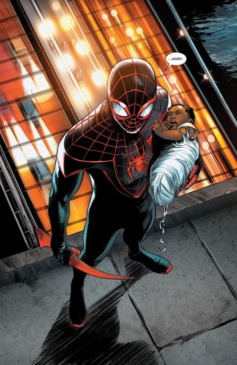 Billie Morales, Spiderman Comic, Miles Morales, Tumblr Posts, Deadpool, Spiderman, Anime Art, Marvel, Comics