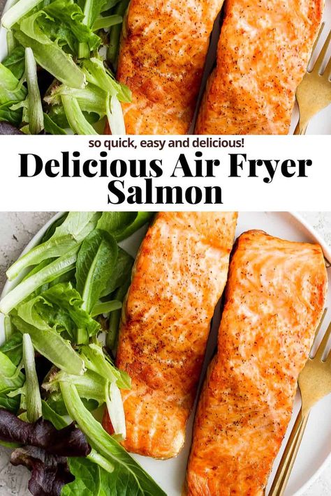 Wooden Skillet, Salmon Marinade, Air Fryer Salmon, Air Fryer Fish, Easy Salmon Recipes, Fried Salmon, Salmon Seasoning, Cooking Salmon, Salmon Recipe