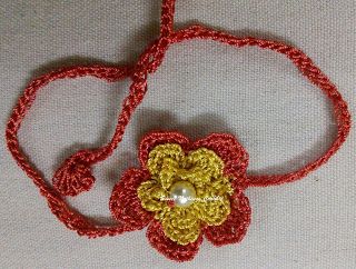 Front Post Single Crochet, Kamal Kadai, Crochet Rakhi, Crochet Flower Motif, Handmade Rakhi Designs, Freebies Pattern, Rakhi Making, Foundation Single Crochet, Handmade Rakhi