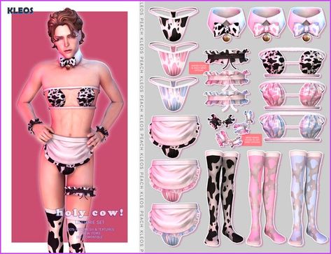 Cow Cc Sims 4, Sims 4 Cow Cc, Kleos Sims, Sims 4 Male Clothes, Cow Outfits, Male Outfit, Sims 4 Cas Mods, Sims Packs, Sims 4 Anime