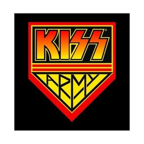 Official KISS Army Logo Garage Punk, Kiss Logo, Army Band, Army Post, Metal Garage, Music Merch, Bon Scott, Kiss Army, Brian Johnson