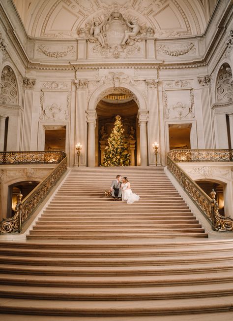 An intimate wedding at SF City Hall followed by a reception on a chartered sailboat Boat Wedding Reception, San Francisco Wedding City Hall, Sf City Hall Wedding, Sf City Hall, Bay Boat, Sf Wedding, Boat Wedding, Bay Boats, Court Wedding