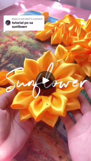 Fabric Sunflowers How To Make, Sunflower Tutorial, How To Make Sunflower, Bring Me Back, Christian Crafts, Sunflower Bouquets, Flower Diy, Sunflower Pattern, Flower Diy Crafts