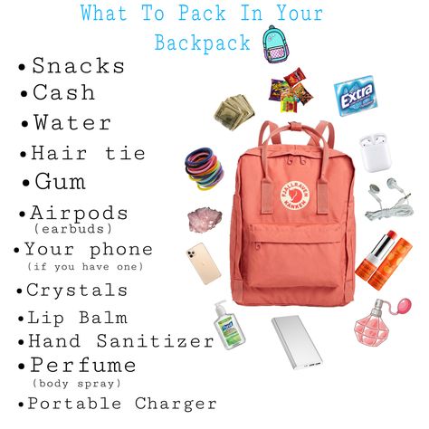 Backpack For Vacation, One Day School Trip Packing List, What To Pack In A Mini Backpack, What To Pack For Field Trip, Field Day Essentials, Plane Backpack Essentials, What To Put In A Mini Backpack, Everyday Backpack Essentials, Whats In My Mini Backpack Essentials