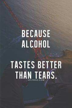 Because alcohol tastes better than tears Alcohol Quotes, Friday Quotes Funny, Drinking Quotes, Never Stop Dreaming, Wine Quotes, Its Friday Quotes, Wine Humor, True Story, Inspiring Quotes