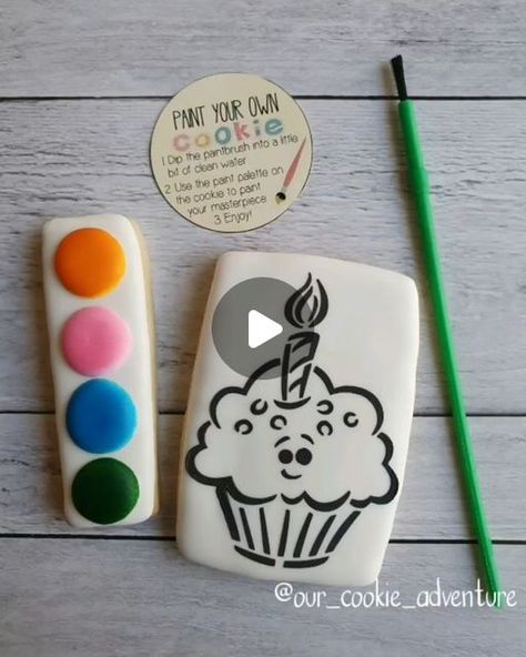 Pyo Cookies, Cookie Gram, Cookie Countess, Decorating Videos, Cookie Tutorials, Cookie Stencils, Oddly Satisfying Videos, Cookie Art, Paint Palette