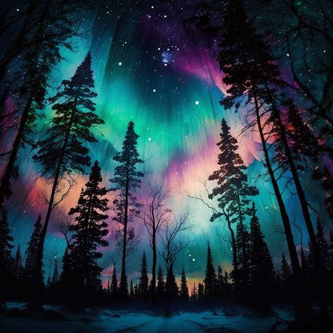 Painting Ideas Northern Lights, Northern Lights Mural, Aurora Borealis Tattoo, Northern Lights Painting Watercolors, Canvas Painting Ideas Northern Lights, Aurora Borealis Fantasy Art, Aurora Borealis Painting, Northern Lights Tattoo, Northern Lights Live Wallpaper